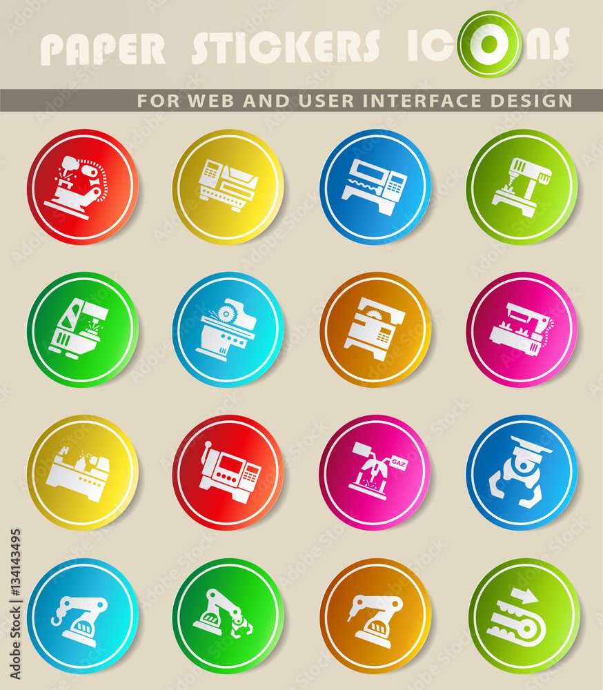 machine tools icon set machine tools icon set