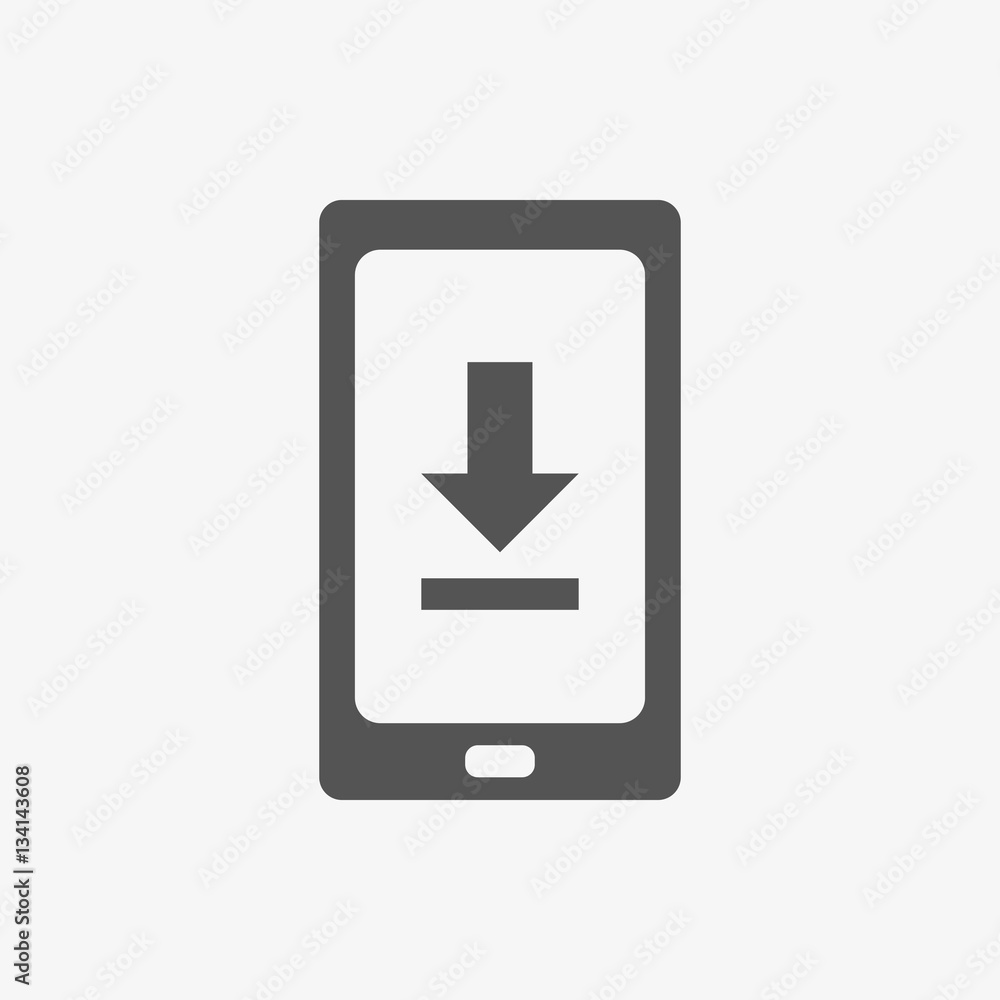 phone download icon stock vector illustration flat design phone download icon stock vector illustration flat design