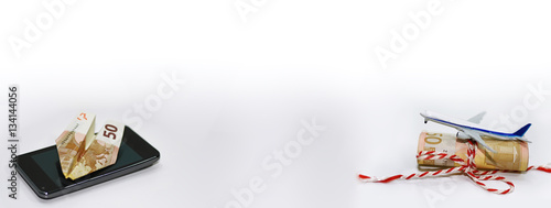 Abstract photo of traveling on passenger aircraft.