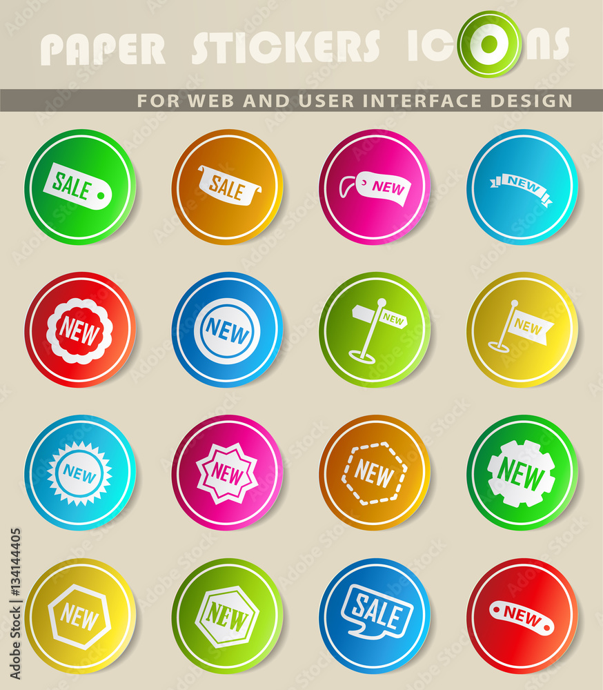 sticker and label icon set sticker and label icon set