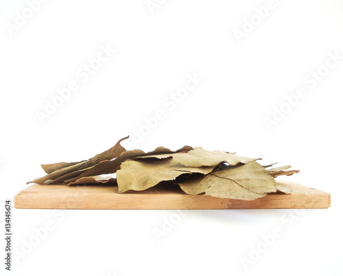 bay leaf and pepper isolated