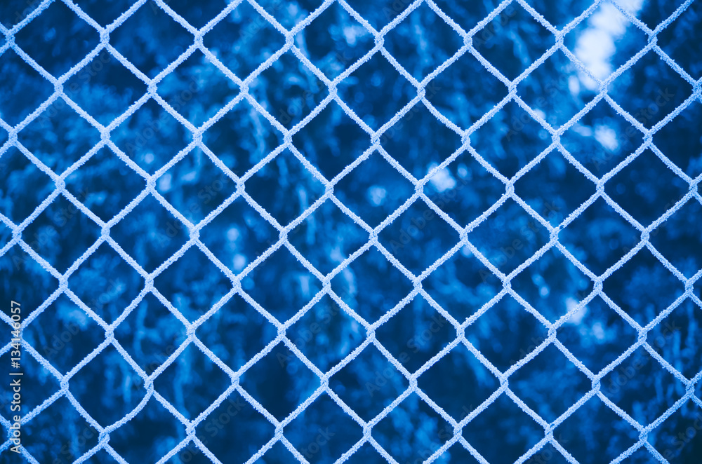 Frosty wire mesh background Frosty wire mesh background