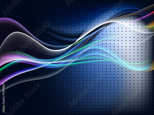 dinamyc flow, stylized  waves, vector