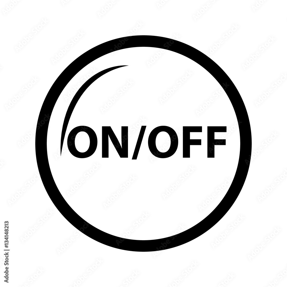 Power icon Vector Illustration on the white background. Power icon Vector Illustration on the white background.