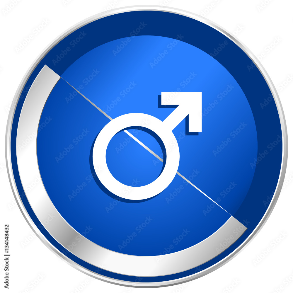 Male silver metallic web and mobile phone vector icon. Male silver metallic web and mobile phone vector icon.