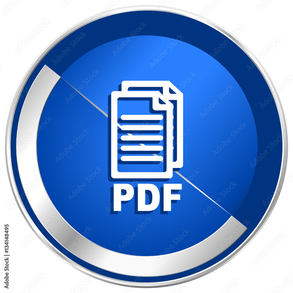 Pdf silver metallic web and mobile phone vector icon. Pdf silver metallic web and mobile phone vector icon.