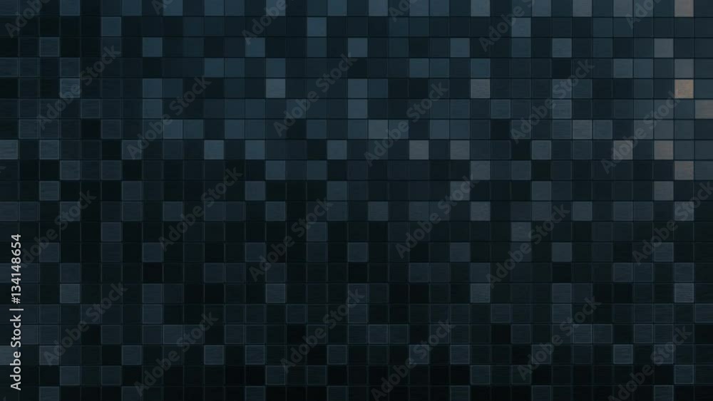 Mosaic metallic square pattern texture background seamless loop. 3D animation Mosaic metallic square pattern texture background seamless loop. 3D animation