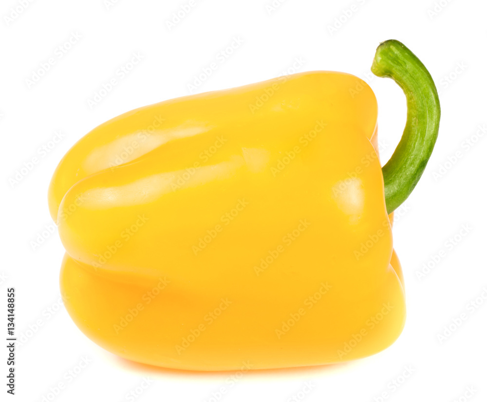 yellow sweet pepper isolated on white background yellow sweet pepper isolated on white background