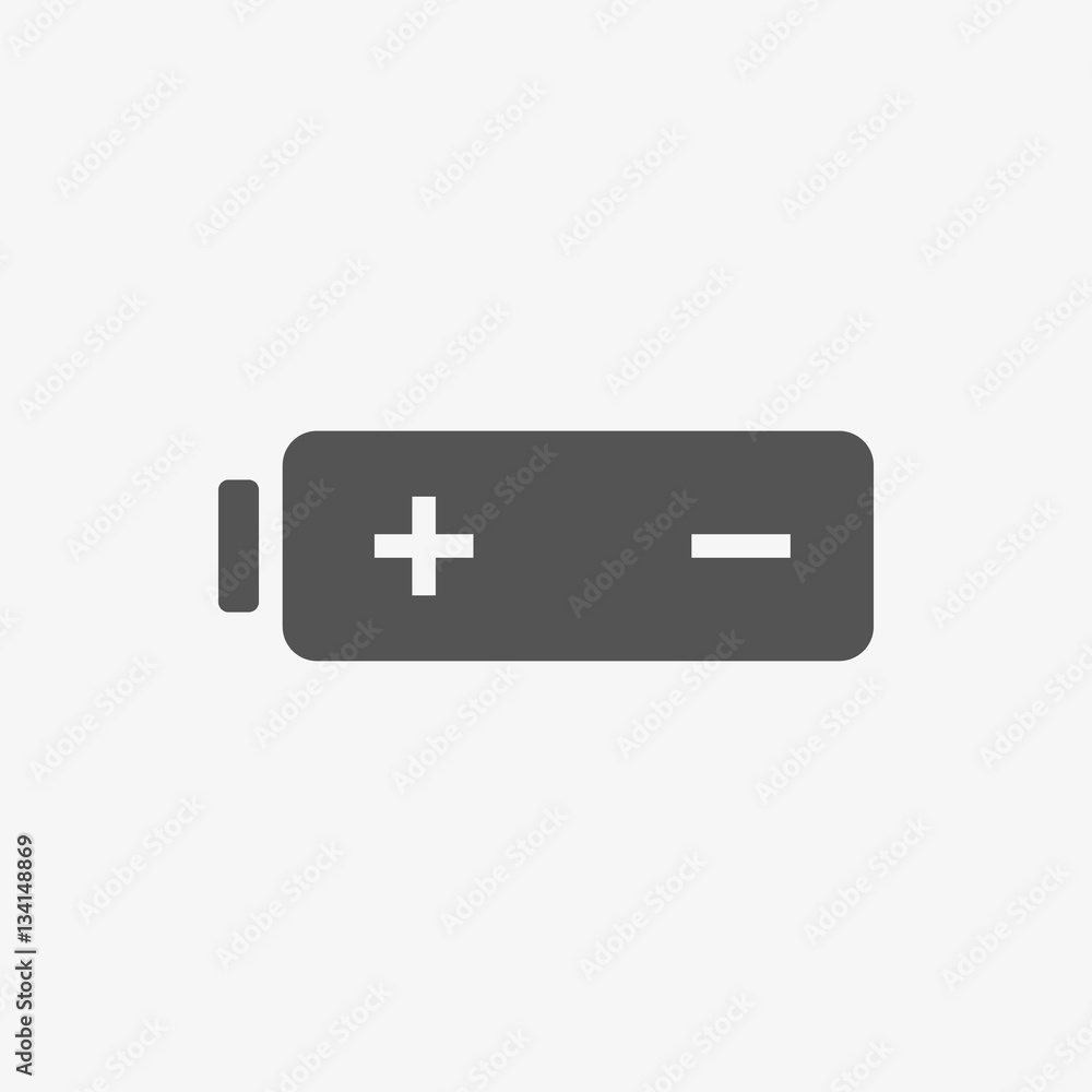 Battery web icon, battery icon stock vector illustration flat design Battery web icon, battery icon stock vector illustration flat design