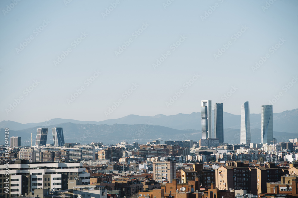 Madrid Skyline from the air