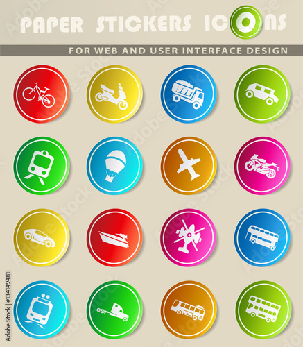 transport types icon set