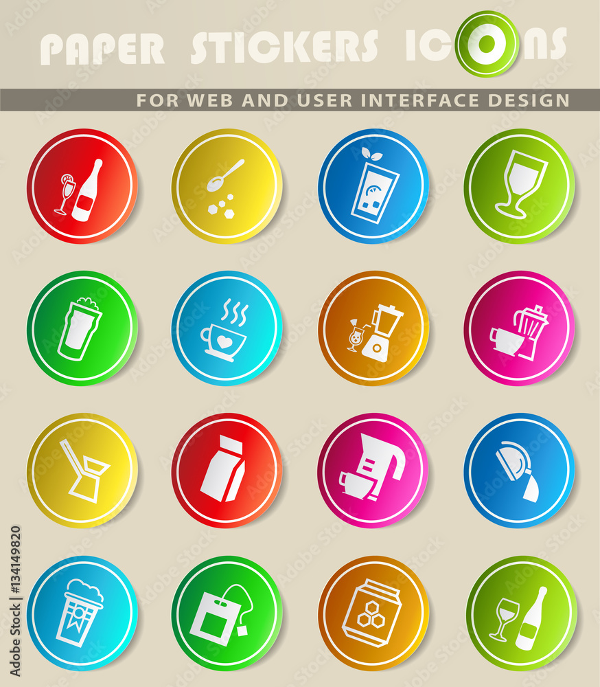 utensils for beverages icon set utensils for beverages icon set