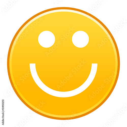 Yellow smiling face cheerful smiley happy emoticon