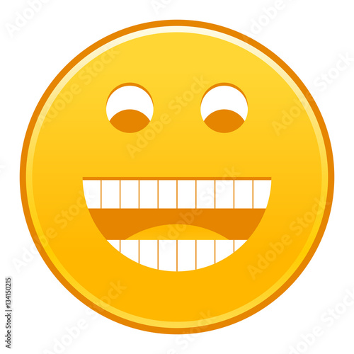 Yellow smiling face cheerful smiley happy emoticon