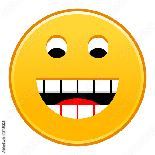 Yellow smiling face cheerful smiley happy emoticon