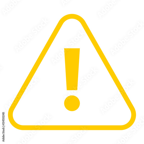 Yellow triangle exclamation mark icon warning sign attention but