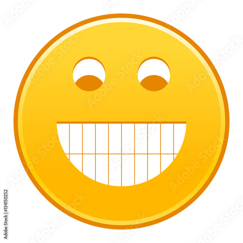 Yellow smiling face cheerful smiley happy emoticon