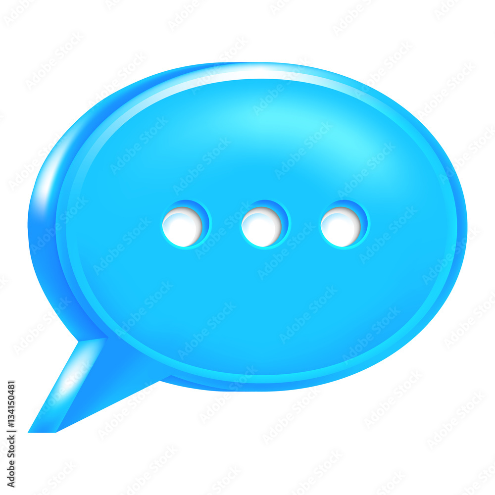 Blue Speech Bubble Icon Chat Room Sign Blue Speech Bubble Icon Chat Room Sign