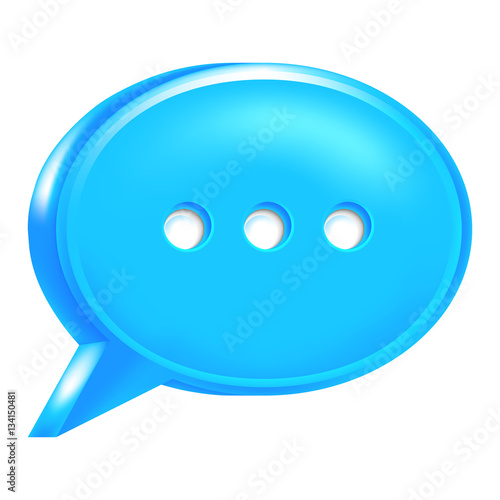 Blue Speech Bubble Icon Chat Room Sign