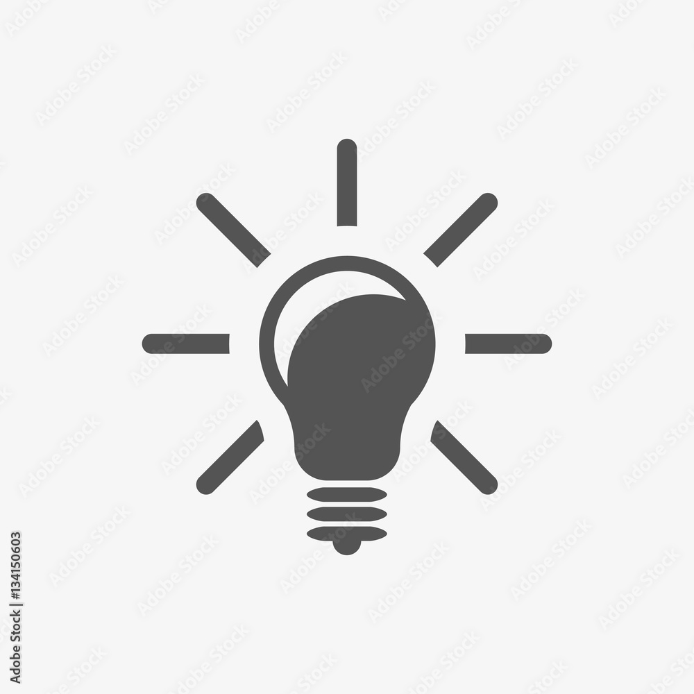 bulb icon stock vector illustration flat design bulb icon stock vector illustration flat design