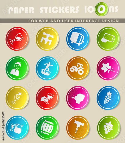 vineyard icon set