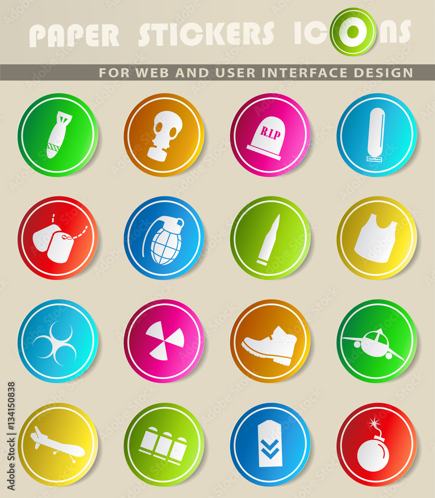 Fototapeta premium war symbols icon set