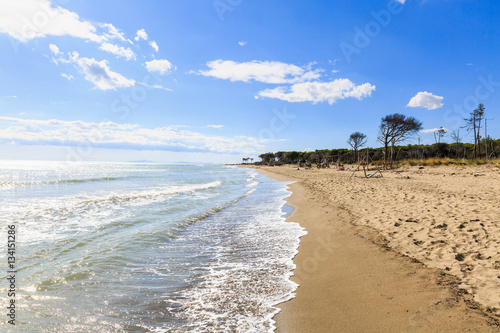 Fototapeta Naklejka Na Ścianę i Meble -  Natural beach Marina di Alberese in Toscana in Italy