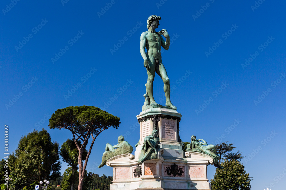 Bronze cast of David at the Piazzale Michelangelo in Florence, I
