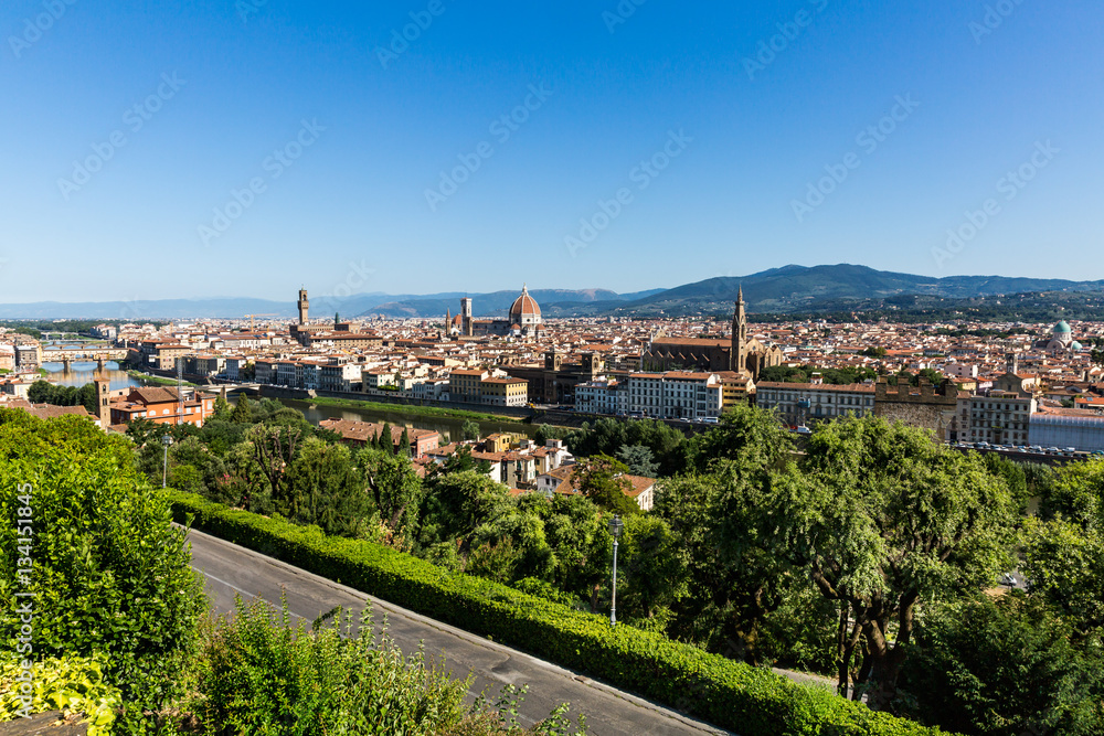 View to the city of Florence from Michelangelo Square