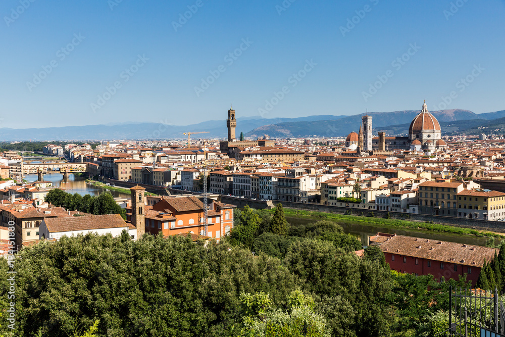 View to the city of Florence from Michelangelo Square