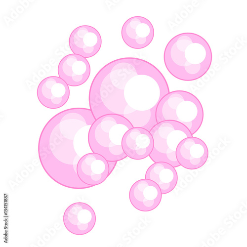 Pink bubble gum vector illustration.