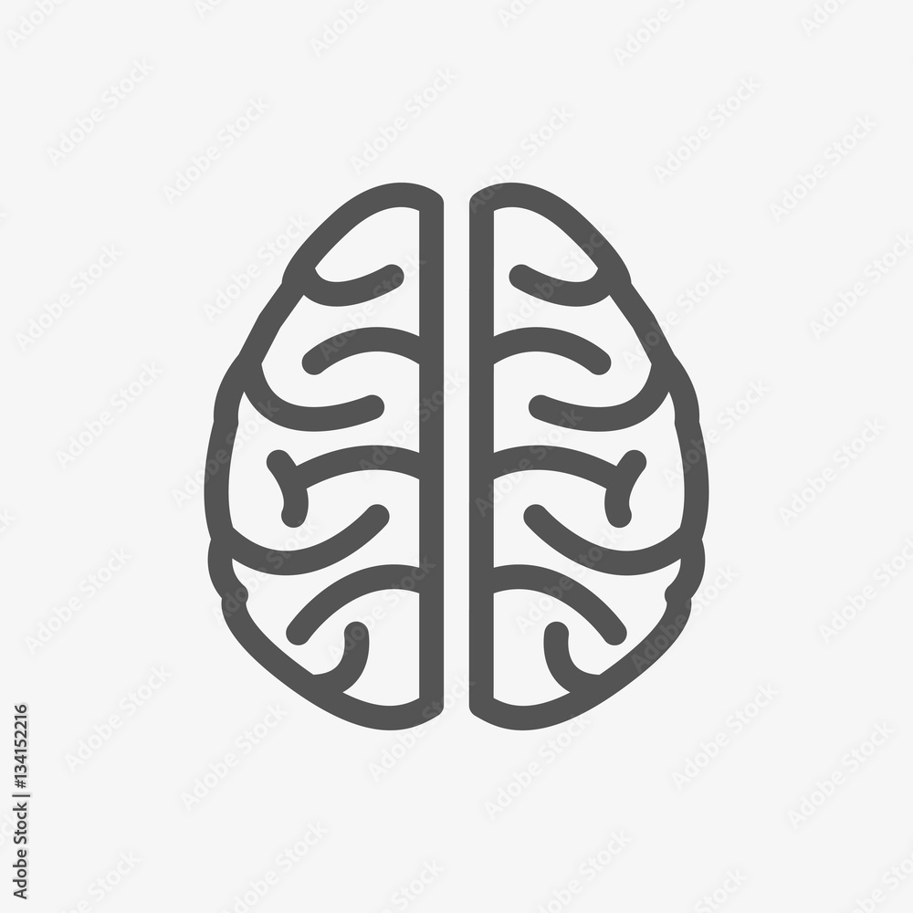brain icon stock vector illustration flat design brain icon stock vector illustration flat design