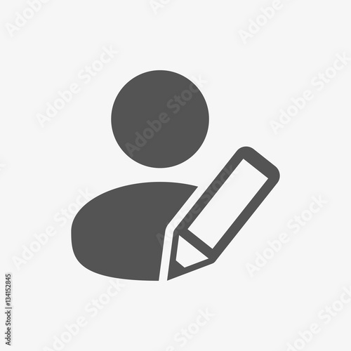user pen icon stock vector illustration flat design