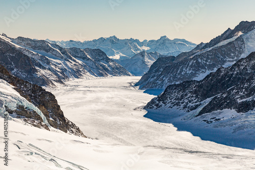 View of the ski resort Jungfrau Wengen in Switzerland