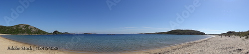 Sjosanden Strandpanorama bei Mandal in Norwegen