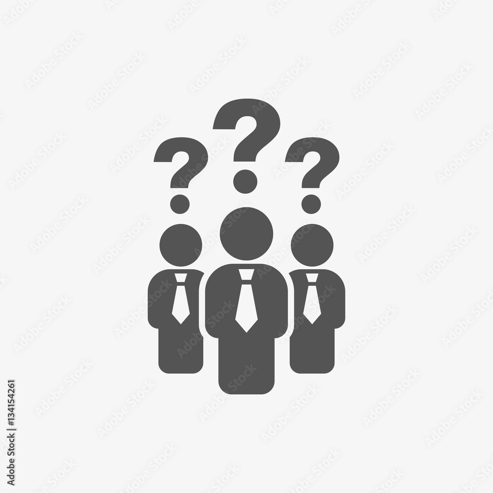 question mark over people icon stock vector illustration question mark over people icon stock vector illustration