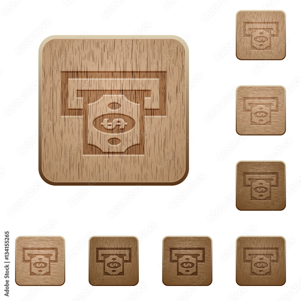 Dollar bank ATM wooden buttons Dollar bank ATM wooden buttons