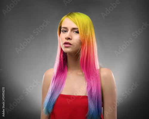 Trendy hairstyle concept. Y...