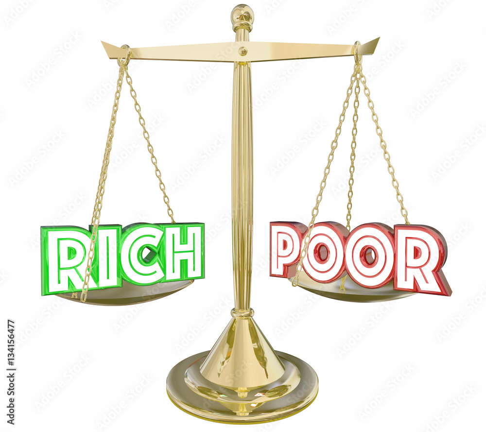 Rich Vs Poor Have or Not Scale Balance Class Warfare 3d Illustra Rich Vs Poor Have or Not Scale Balance Class Warfare 3d Illustra