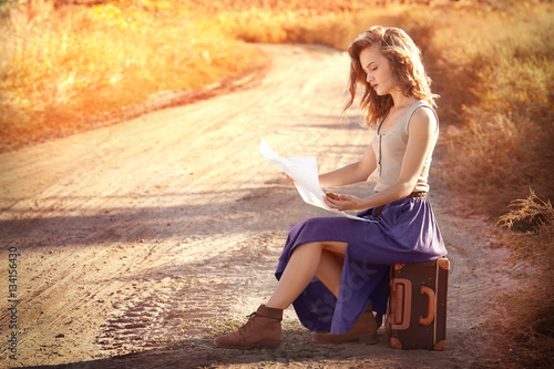 Beautiful young girl with m...