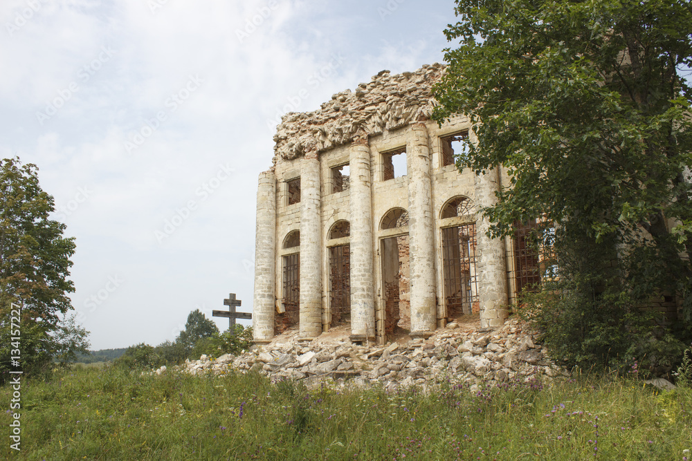 A ruined church