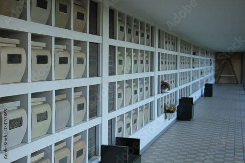 Columbarium wall near crematorium