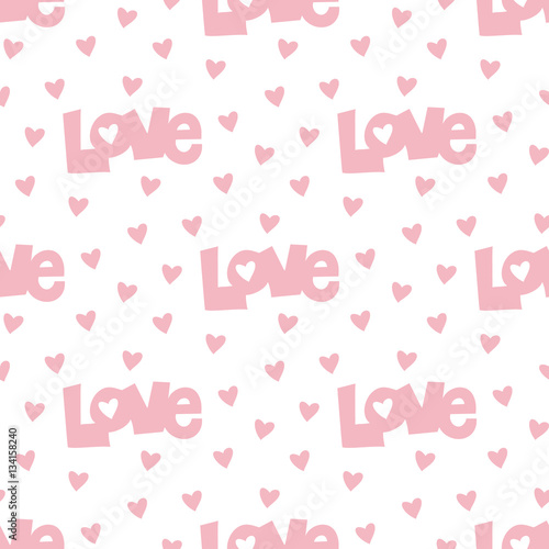 seamless heart pattern and background vector illustration