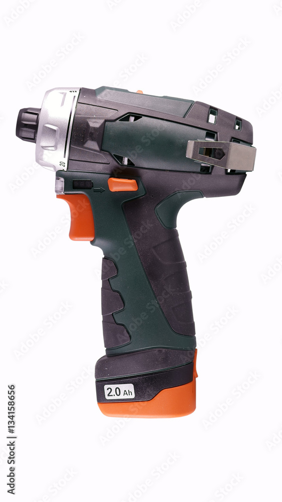 Cordless drill isolated on white background Cordless drill isolated on white background