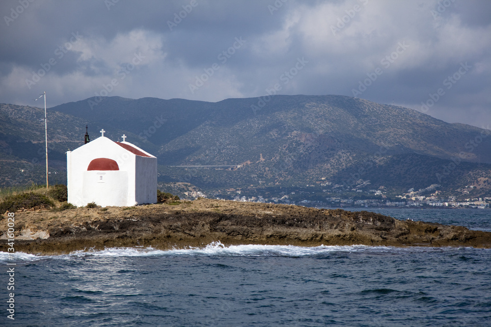 wide angle view of coast landscape