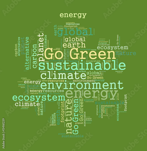 Go Green word cloud