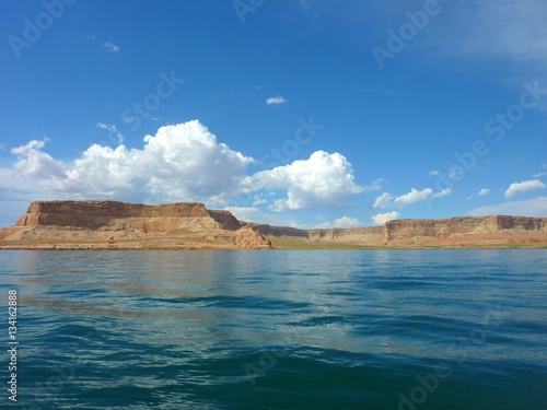 Lake Powell on a beautiful Blue Bird day in Summer
