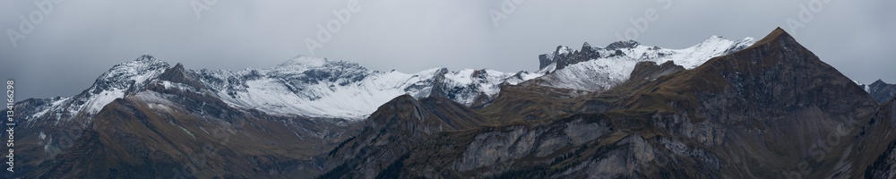 Moutains in the Bernese Highlands in the Schwarzhorn group.