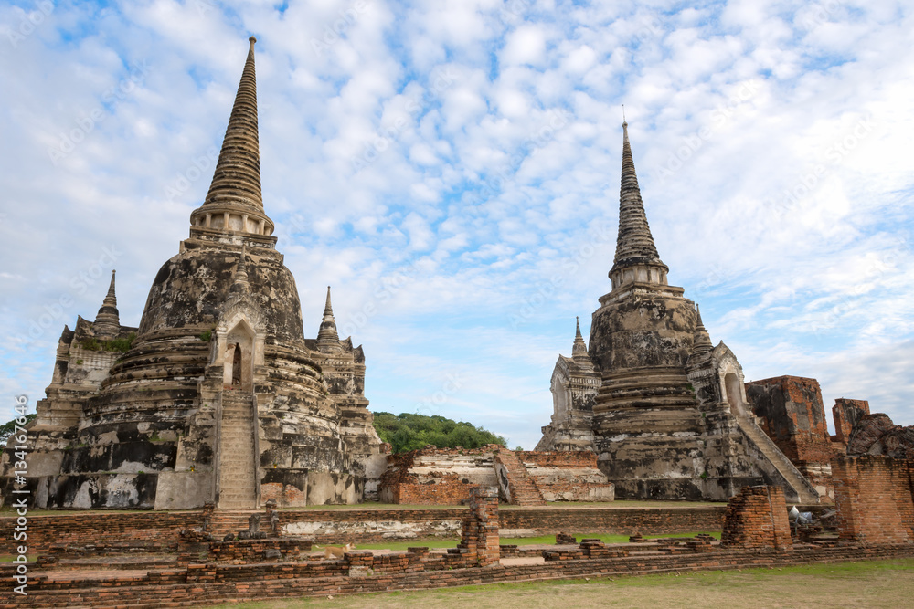 Wat Phra Si Sanphet, Phra Nakhon Si Ayutthaya. Where is the world heritage of Thailand.
