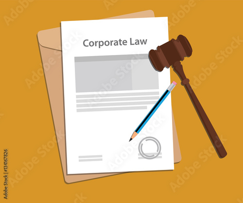 Legal concept of company law illustration